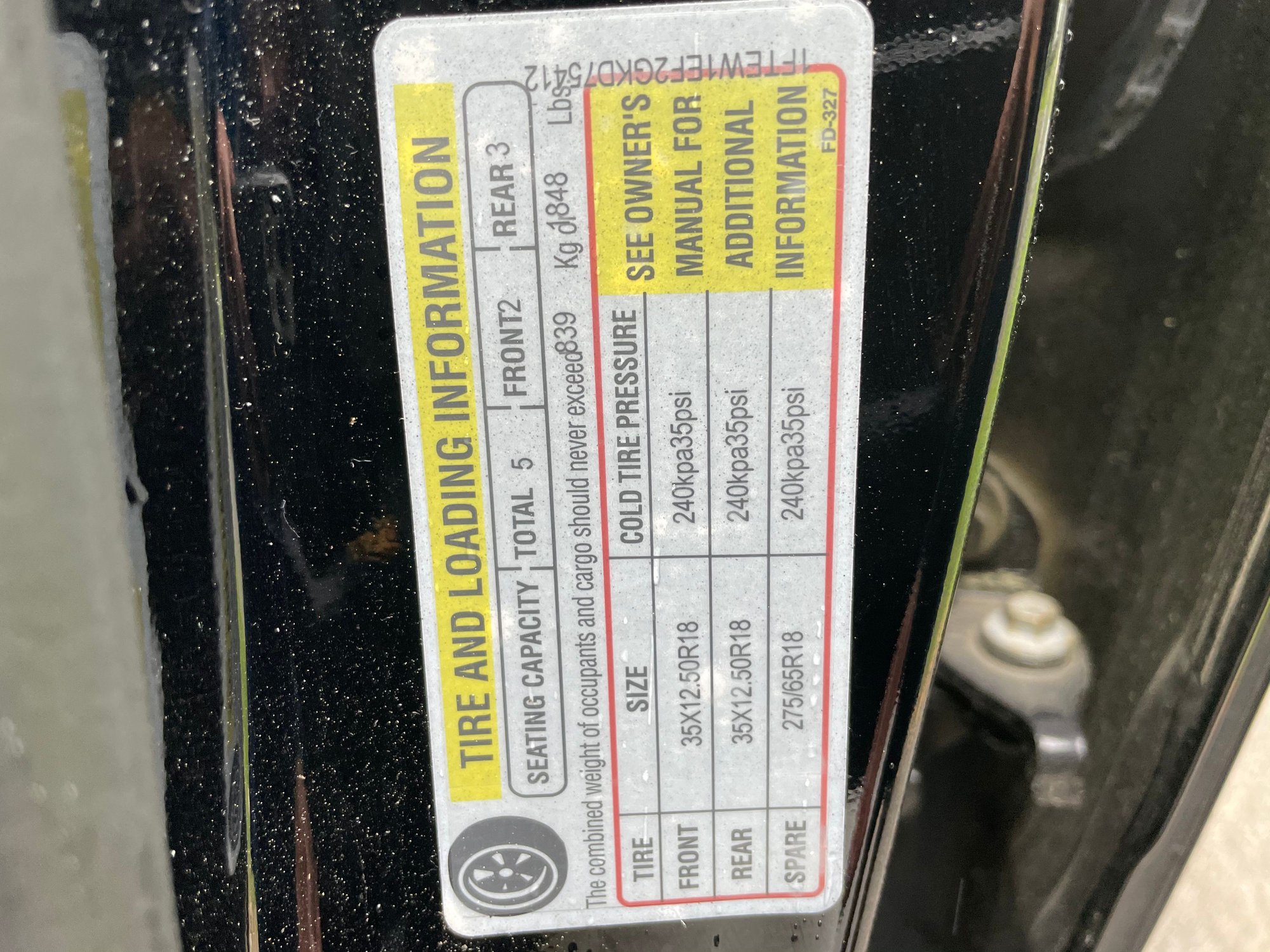 Tire Pressure For A Ford F150