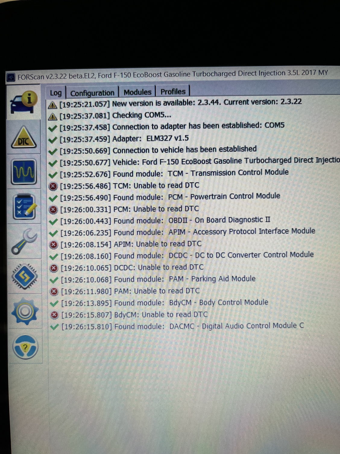 Forscan Errors - Ford F150 Forum - Community of Ford Truck Fans