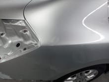 Clear coated over sanded spot. Nissan