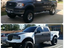 Before / after from 2-4-12 to 1-2-15. I am unsure how fast people normally upgrade their trucks.. but I am doing it at the speed I can afford. As you can see my pace picked up cause I did aquire a new job throughout the build.