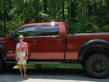 My friend Jenny and my truck