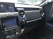 Here you can see my stereo, GPS, and Vinyl Wrap