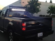 40" Facing back and of course raptor tail lights.