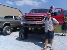 buddys new truck!this thing is beast!!!14&quot; lift,20&quot;chrome rockstars,and 46's!!!just to show how big the zr2 beside it has a 6&quot; lift,3&quot;body,and 35's and yea it looks tiny lol