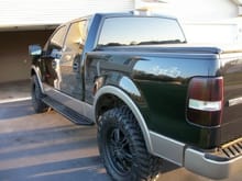 After leveling kit and tires/rims (rear)