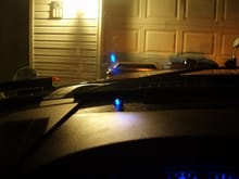 Blue alarm LED
