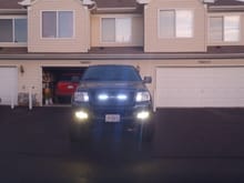 image.  Hid 3000k fog lights  Led's day  time running lights in the middle  .