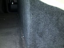 carpet on outside of the underseat storage. Not quite an exact oem color match but unless your shining a light on it you cant tell and I can live with that.