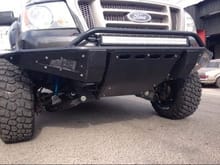 custom made bumper led bar and 2 hell lights on the sides