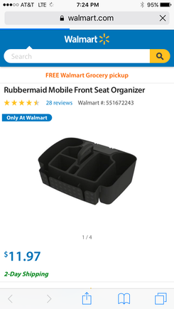 This one from Walmart fits like it was made for the center console. Nice and tight fit. I'll send you a picture of mine later, hope that helps.