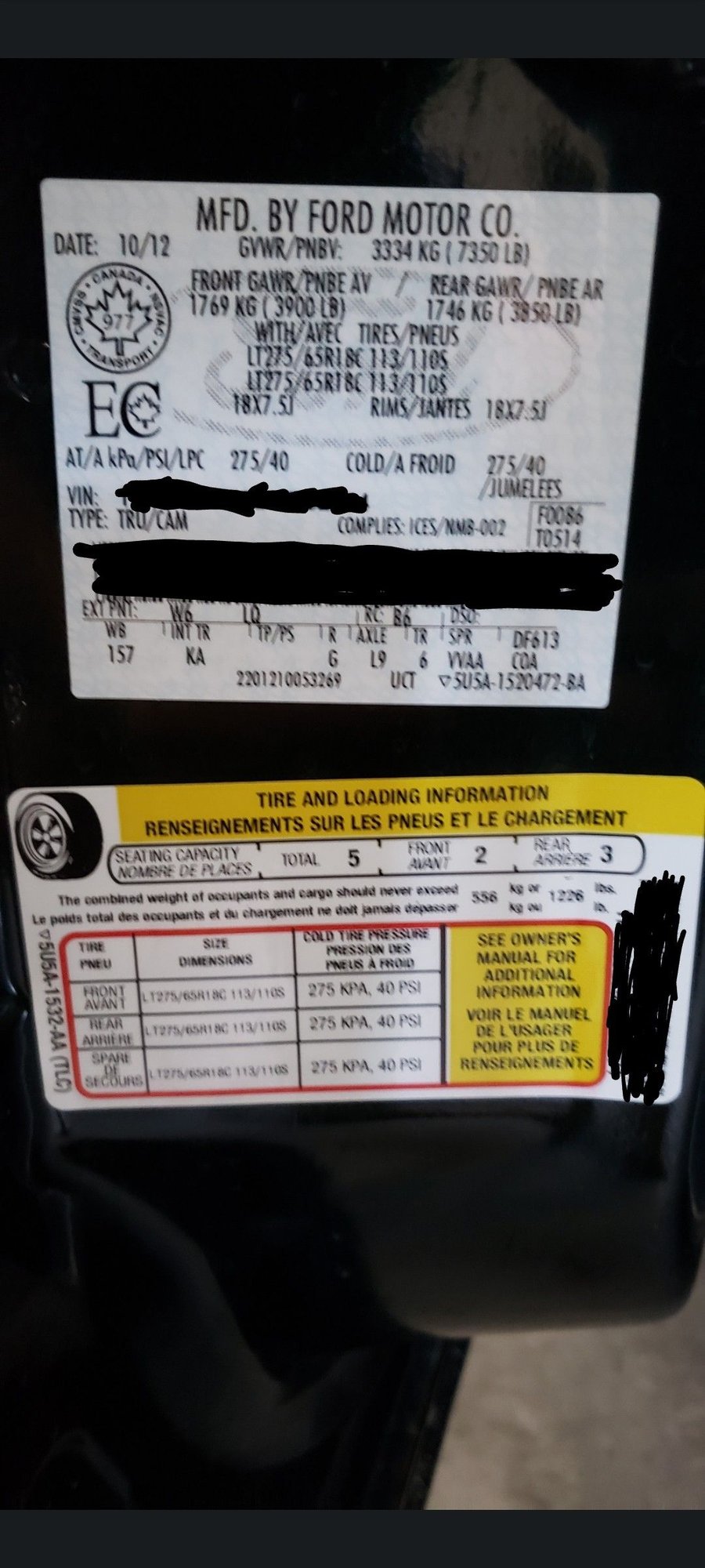 Axle Rating and Springs Vs GVWR Ford F150 Forum Community of Ford