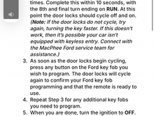 This is for Key Fob programming after cutting a key and programming the key chip. 