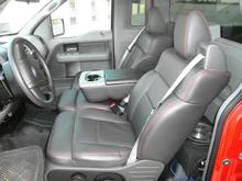 CHARCOAL LEATHER WITH RED STICHING