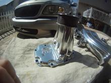 polished plenum snout and pulley 5