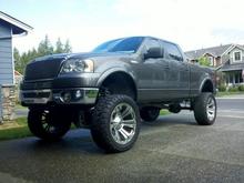 Old wheels and tires. 37x13.50x24 chrome xd monsters