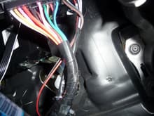 main harness from remote start system, led is taped to harness at bottom of photo