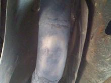 fabbed pipe from header to drivers side high flow