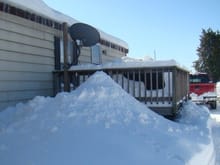 What I shoveled off the deck round 2 02/11/2010