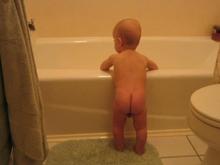 Drawing our nightly bath!