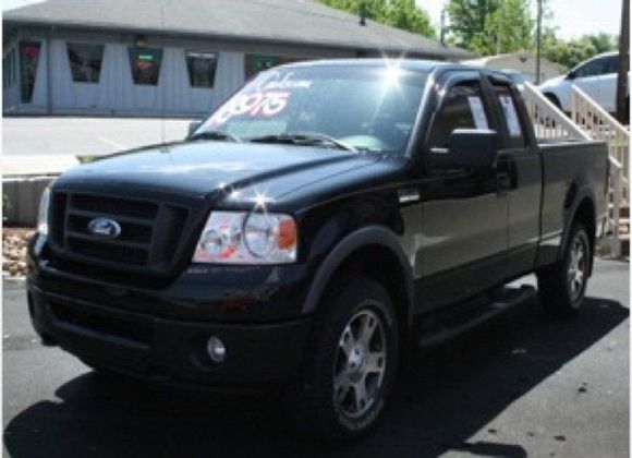 My truck setting on the lot right before I bought it.