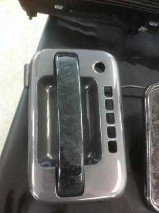 drivers door handle, fresh clear, it still has to matte-out