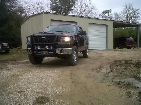 out at the shop