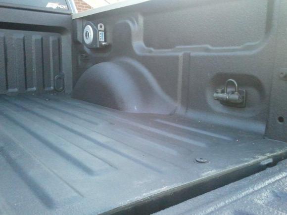 Reese 15' Retractable cable lock with Master Lock Bed locks on each side.