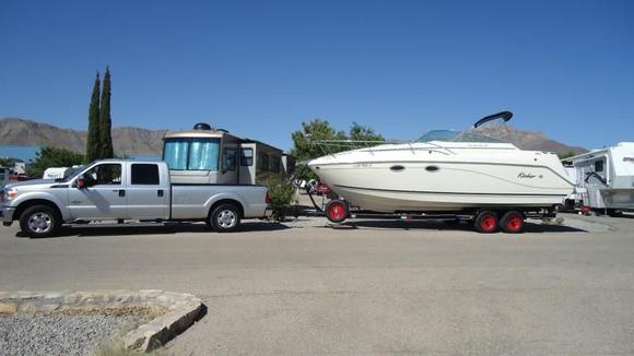New 2011 F350 with 1st tow hooked up.