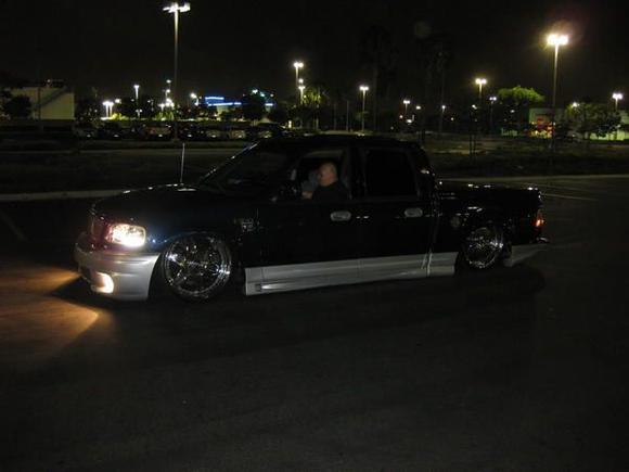 drivin it an inch from tha ground.