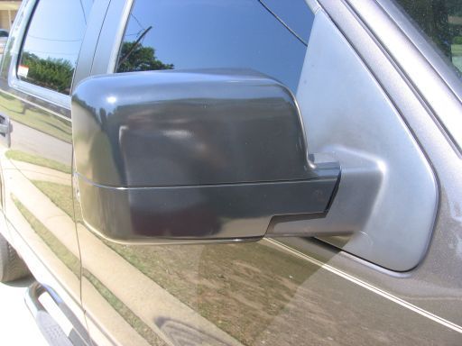 painted chrome mirror caps black
