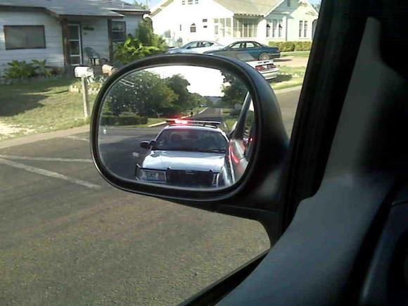 ....was it my pretty eyes? The awesome lift....and tires, or the honda civic (speed bump) I hit? Bad boys, bad boys...watcha gonna do? Whatcha gonna do when they come for you...