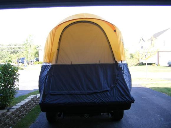 truck tent rear view
