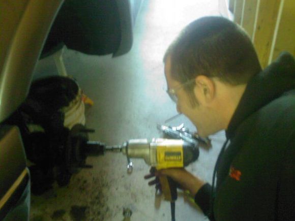 Removing the f*1$%ing hub nuts. They did NOT want to come off.