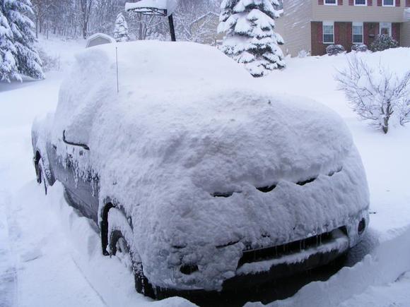 Dane's new truck after the big blizzard.