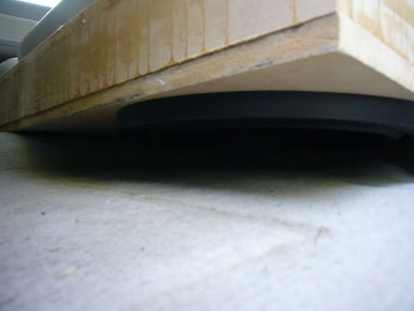 Clearance to floor is plentiful.