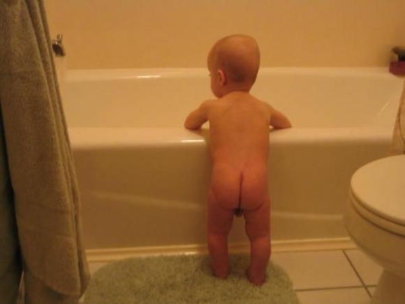 Drawing our nightly bath!