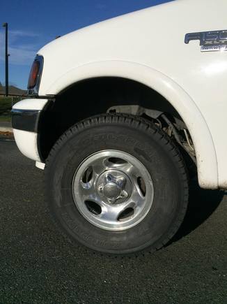 Snow tires on the truck