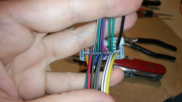 Wires used on the female plug