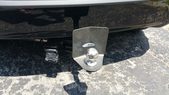 Plate installed. With Monroe air shocks at 50psi, height from ground is 14 inches