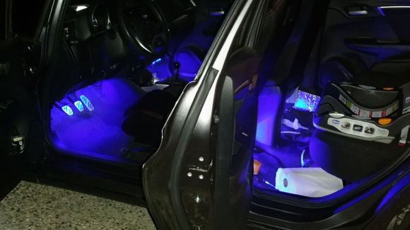Blue led footwells ~$10 total for material