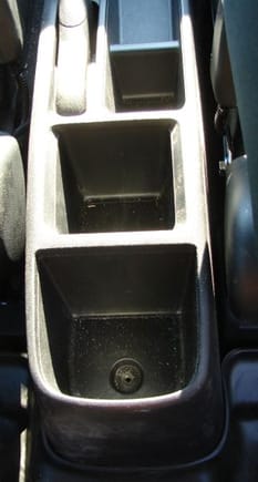 2016 Honda Fit, Canadian DX: Centre console, comes with 2 cubbies, one large and one small.