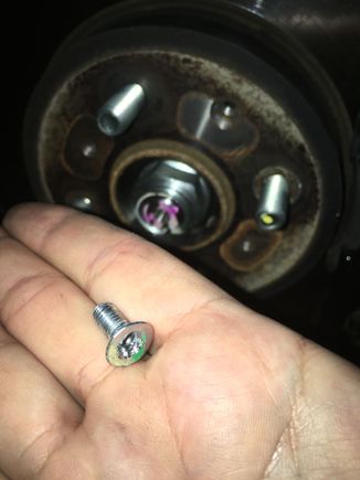 Pulled the screws from the rotors.  Planning to do install new rotors tomorrow is time permits and these little guys took me the longest when I had my Integra.