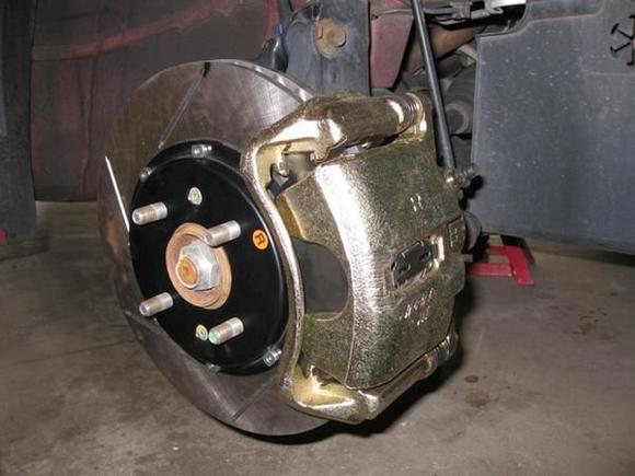 This is with the Axxis UTL pads and Type-R caliper. This caliper was gotten from http://store.zeckhausen.com/catalog/product_info.php?cPath=159_553_1550_1551&amp;products_id=4349 for only $79! How is that for a cheap upgrade?