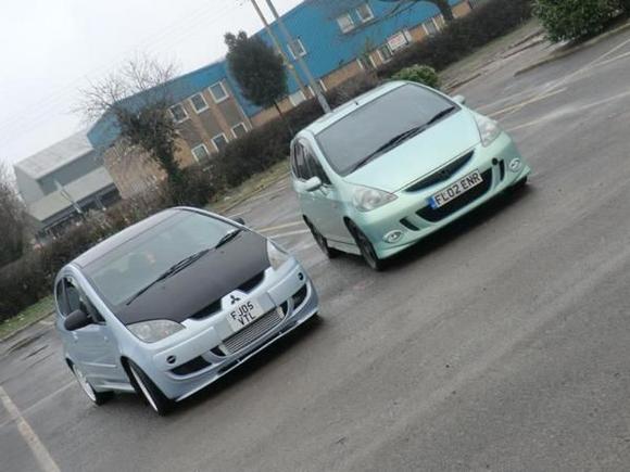 side by side