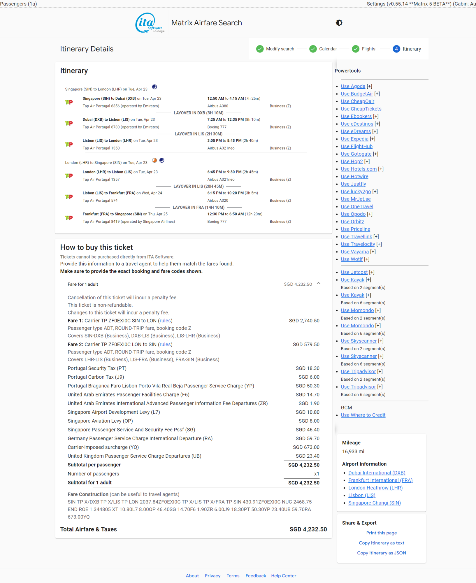 PREM FARE GONE]TPSQ -SIN-LHR -1180 SGD $878 ow OR 2200 SGD  $1637 rt -  Business - Page 11 - FlyerTalk Forums