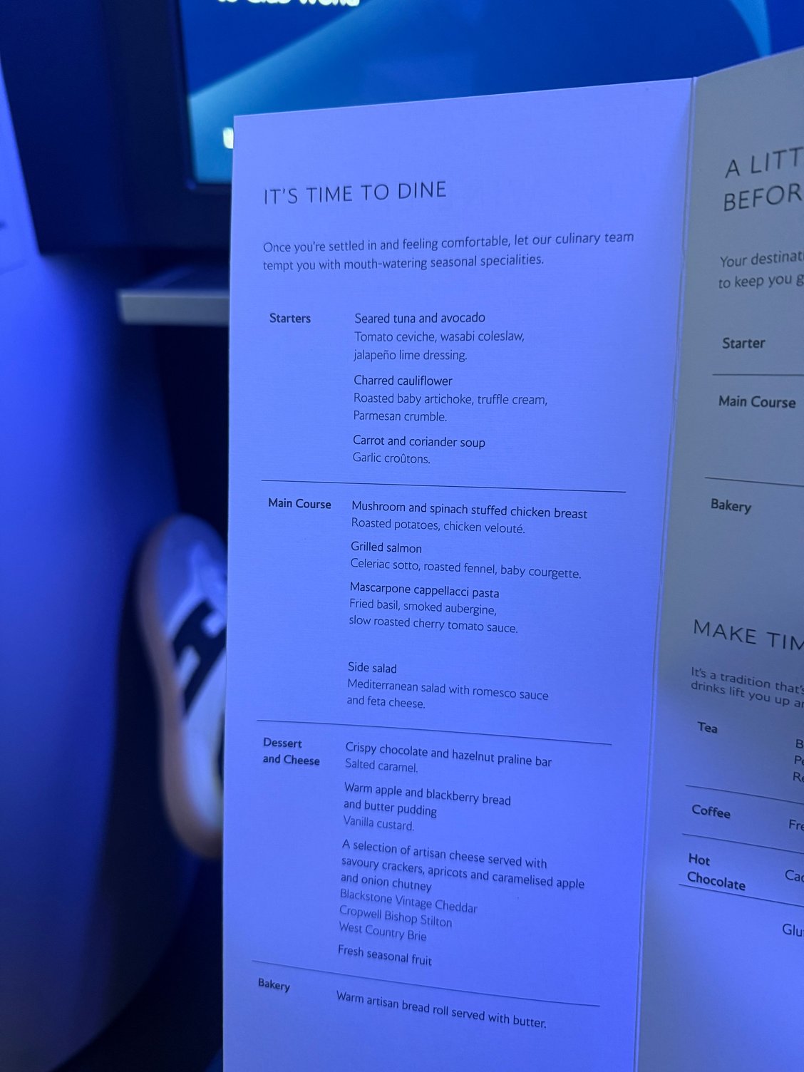 Despite the incredibly light load yesterday, I was told no for a desert and cheese. 