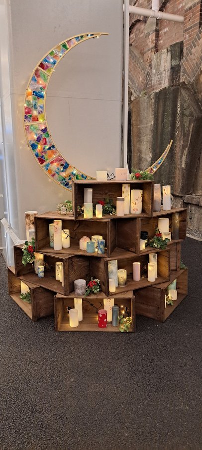 One of the christmas candle displays