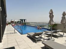 A nice rooftop pool