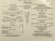 Menu from the City of San Francisco, a rival service to the original California Zephyr; keep this in mind when we take a look at the modern options!