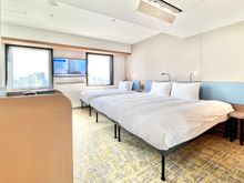 One king bed and one single bed configuration